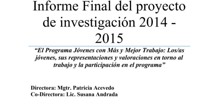 Informe proyecto Investigación 2014-15