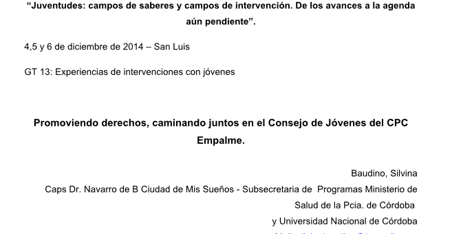 Juventudes: campos de saberes y campos de intervención. De los avances a la agenda aún pendiente